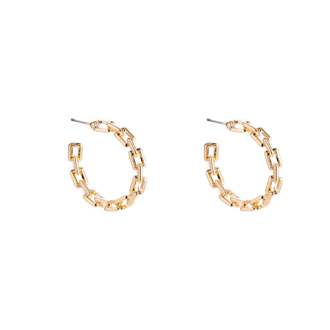 Arch Chain forgyldt ørering, guld