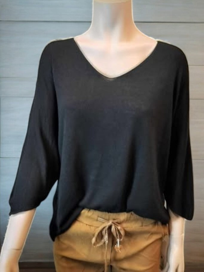 Inez bluse sort