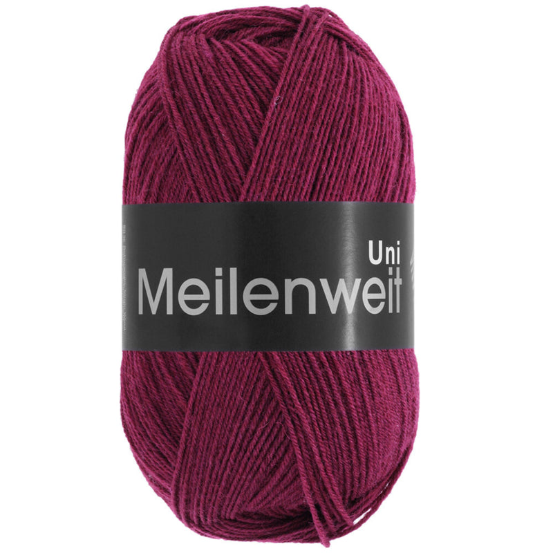 🧡 Lana Grossa Meilenweit Uni – Ensfarvet strømpegarn i brændt orange