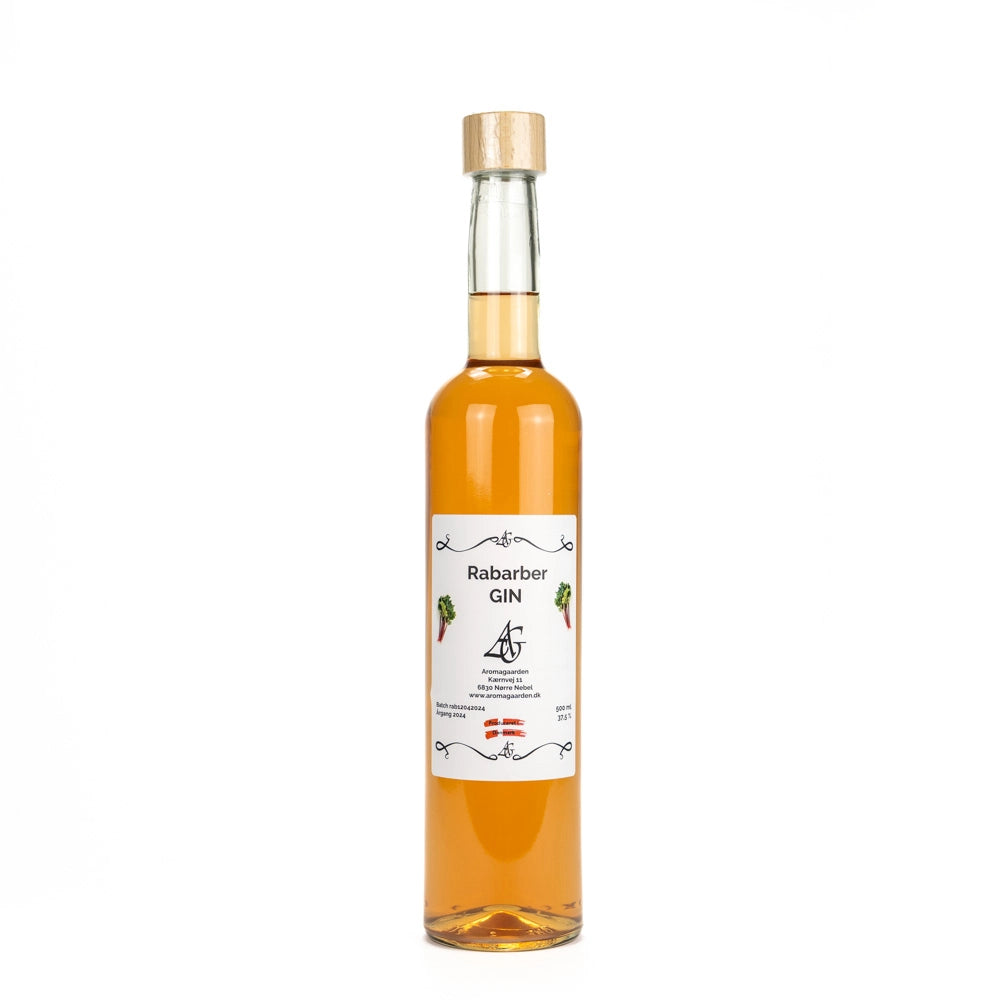 Aromagaardens Gin med naturlig smag af Rabarber