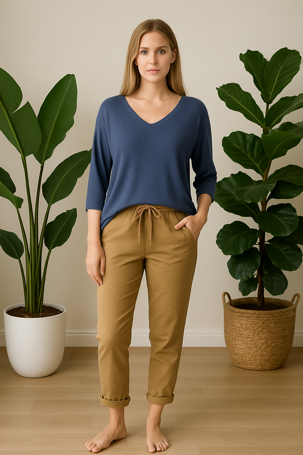 Paulina bukser, beige