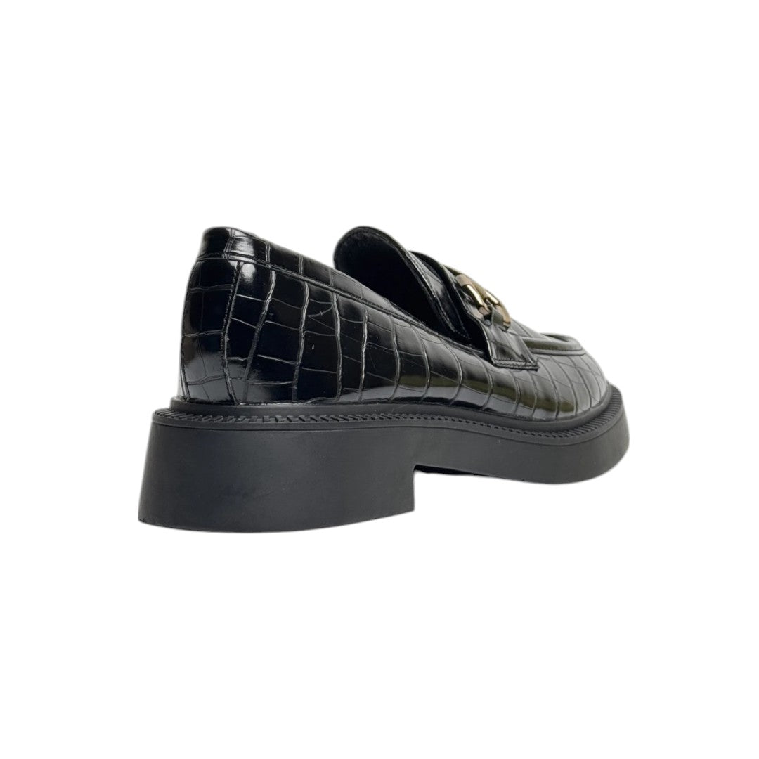 Loafers sort krokedille