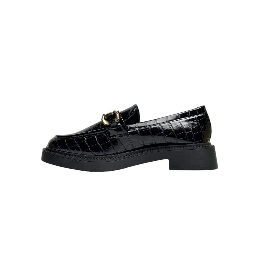 Loafers sort krokedille