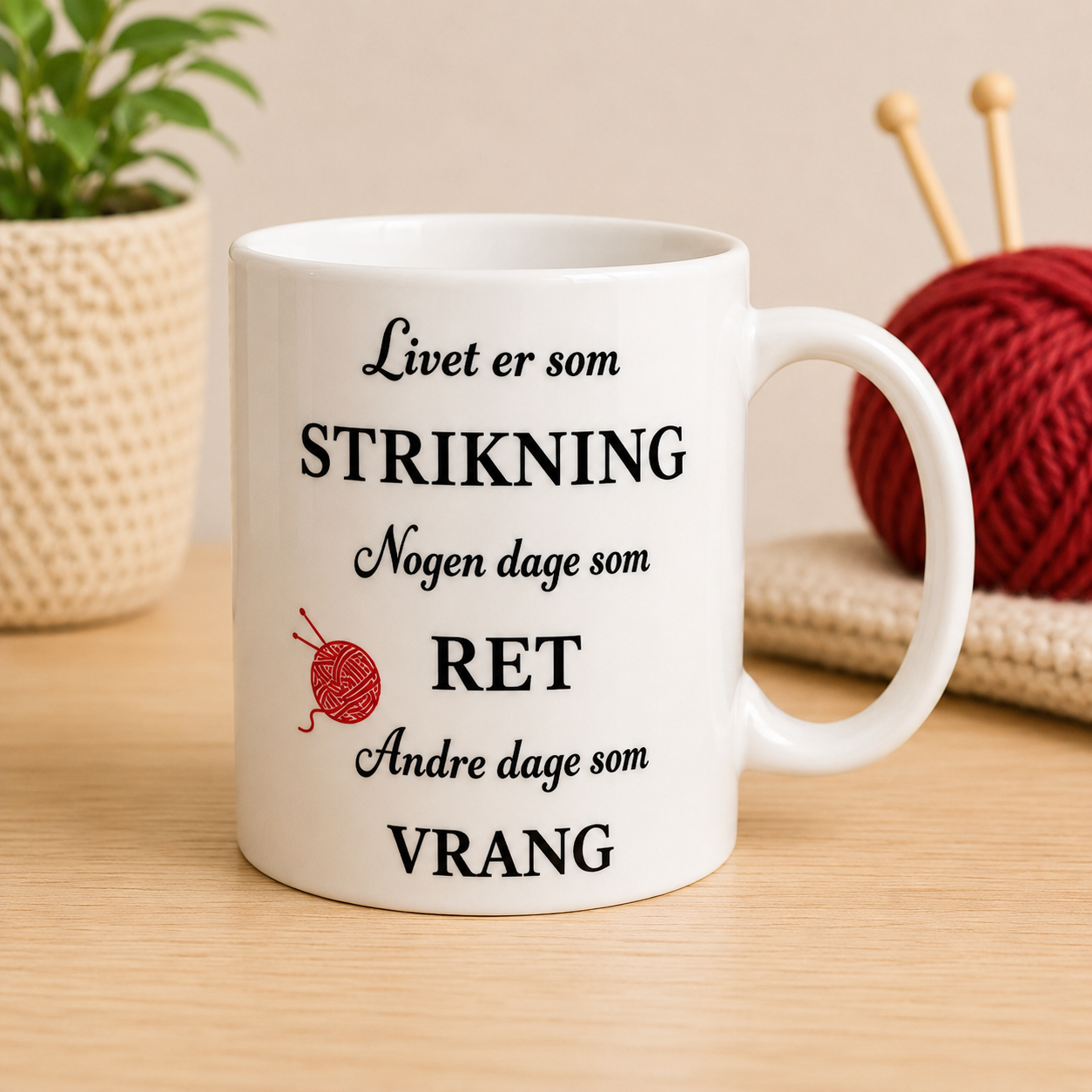 B-DESIGN|LIVET ER SOM RET & VRANG|RØD