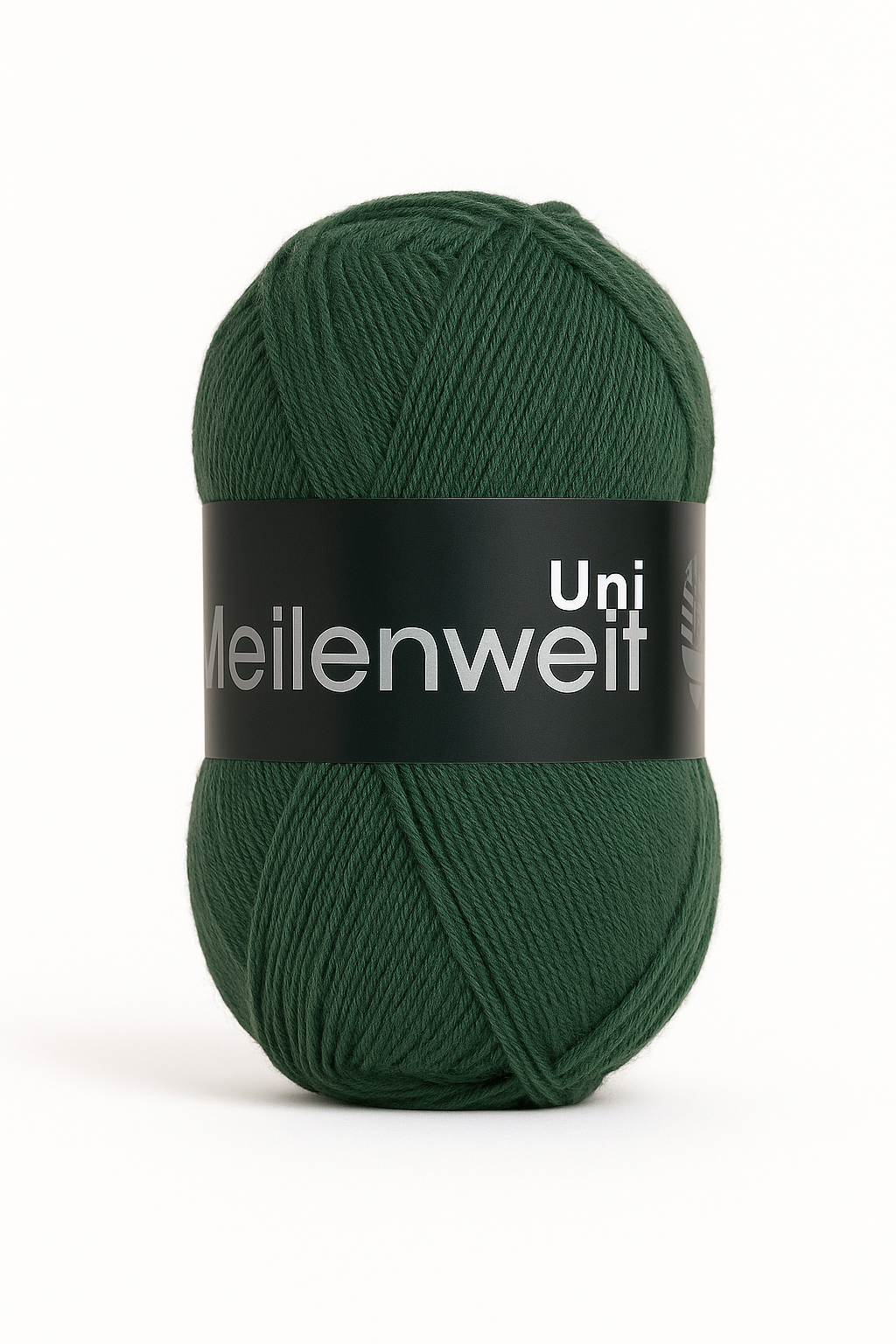 🌿 Lana Grossa Meilenweit Uni – Ensfarvet strømpegarn i klassisk mørkegrøn