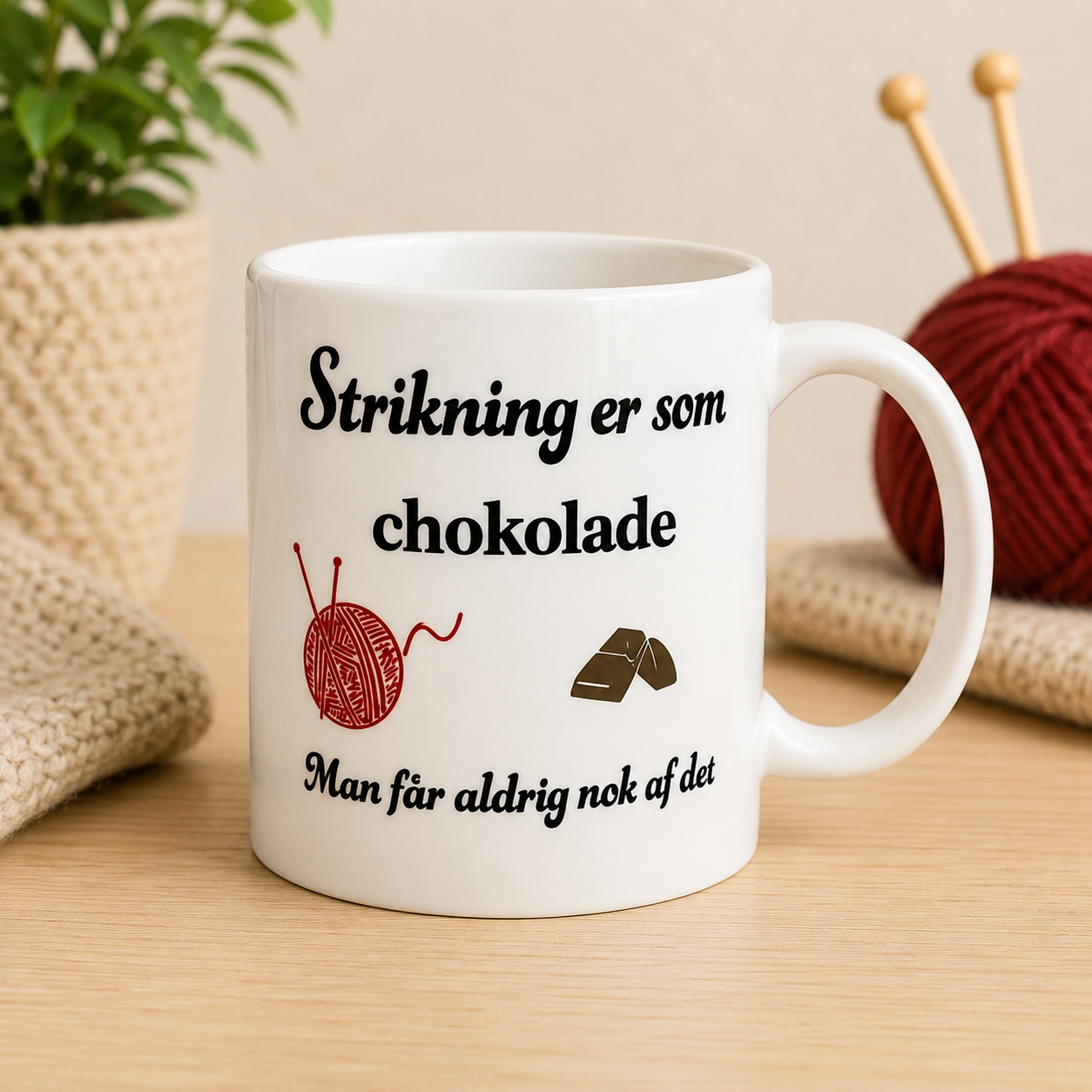 B-DESIGN|STRIKNING ER SOM CHOKOLADE|RØD