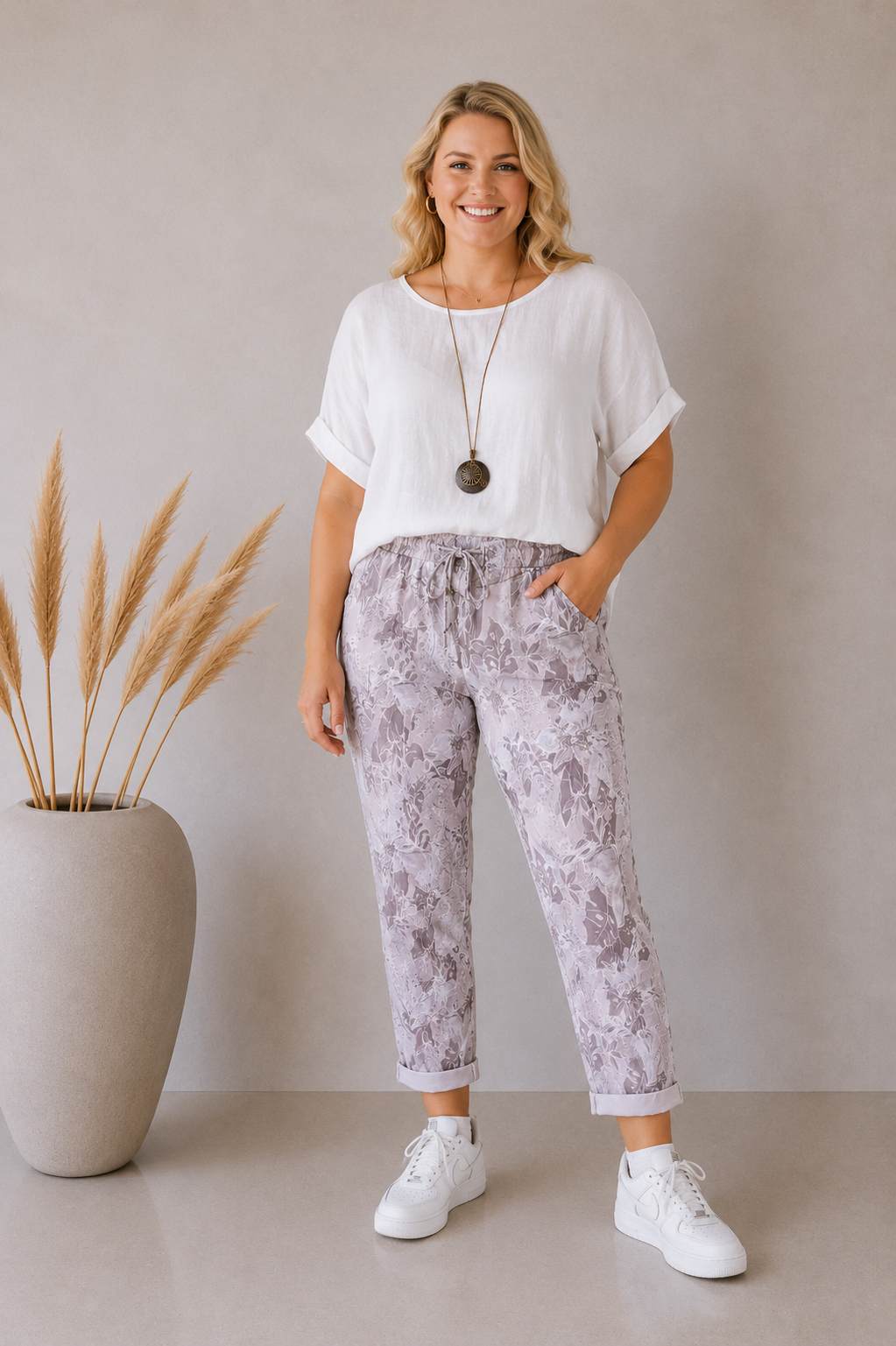TØJHUSET 70|MAGIC FLOWER PANTS| LYSERØD