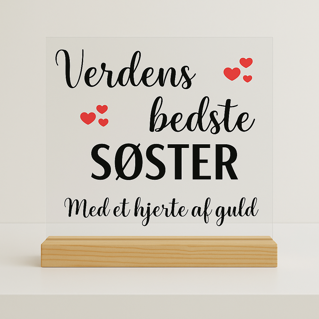 💜 Verdens bedste SØSTER – med et hjerte af guld