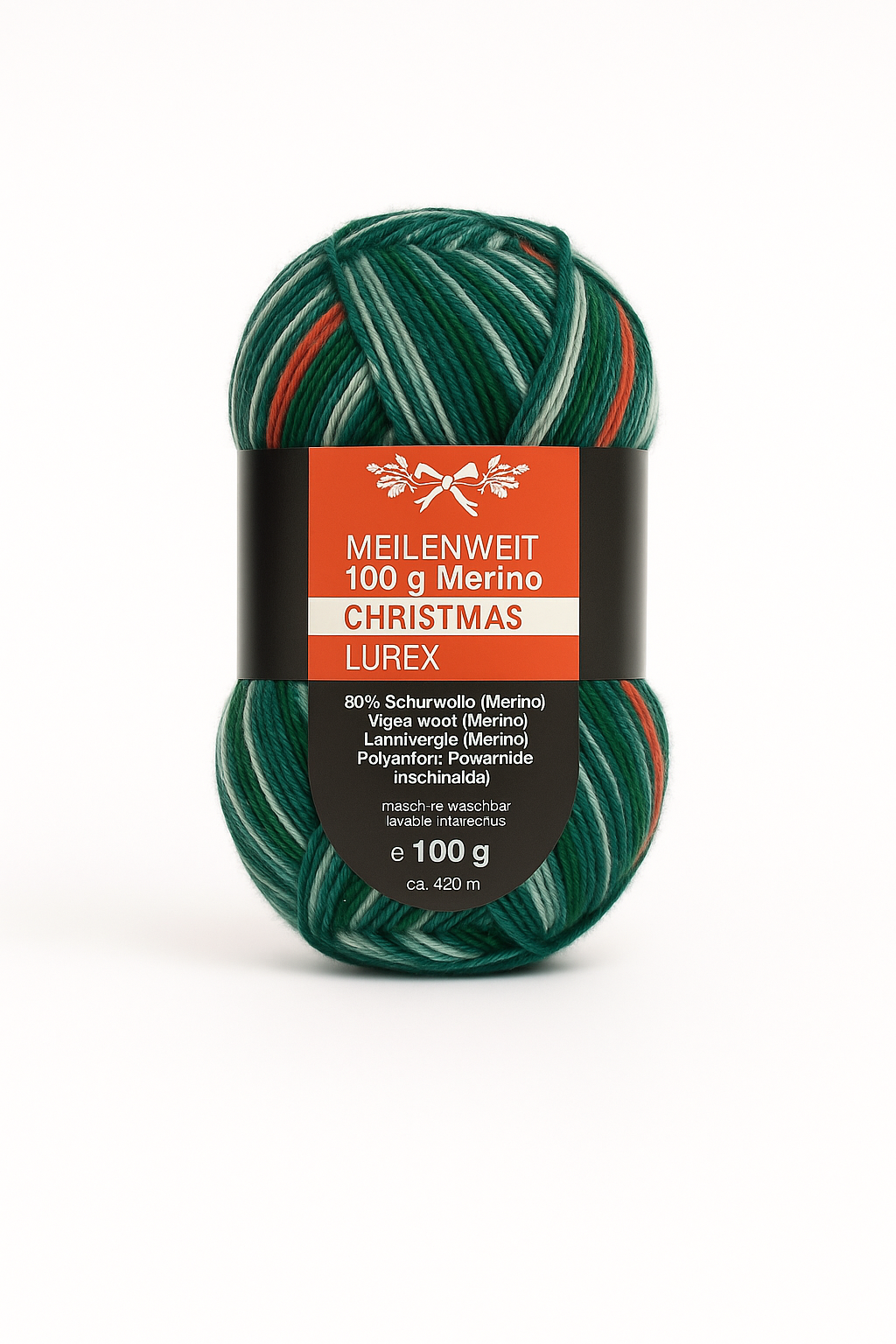 🎄 Lana Grossa Meilenweit Merino Christmas Lurex – Julestrømpegarn med glimmer ✨