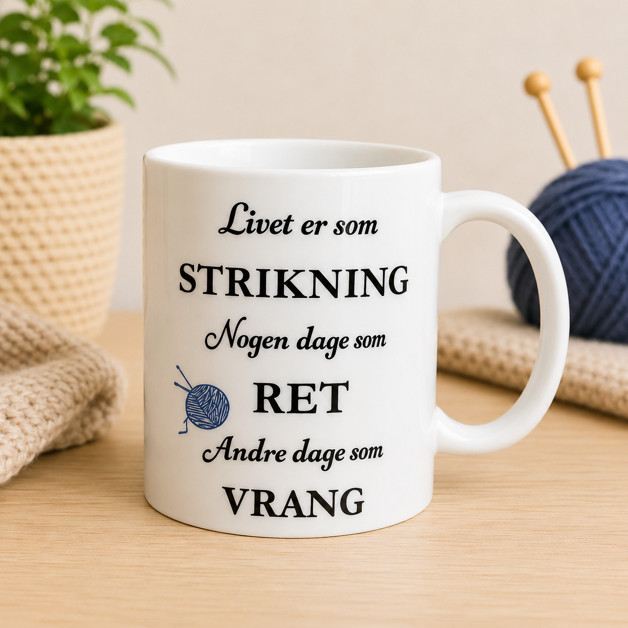 B-DESIGN|LIVET ER SOM STRIKNING|BLÅ