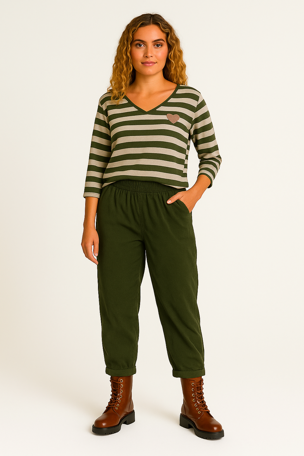 Bolette bukser, armygrøn