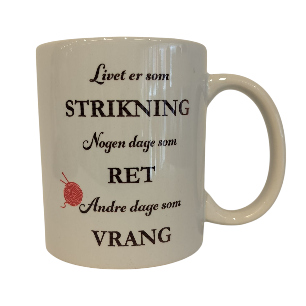 Billede af kaffekrus med tekst