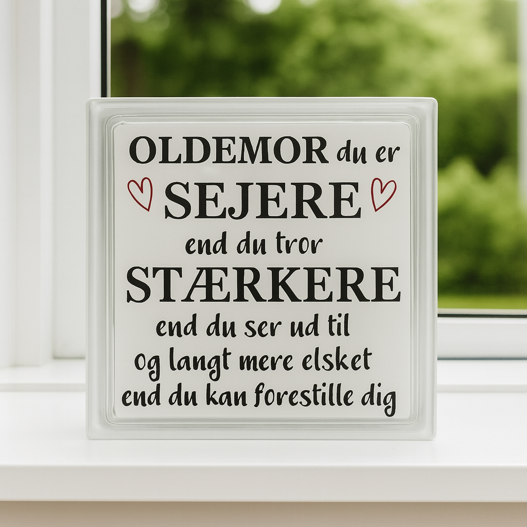 💖 Glassten – Oldemor du er sejere end du tror 💖