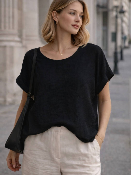 TØJHUSET 70|MARIKA BLUSE|SORT