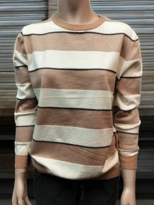 Zoey strik bluse, beige