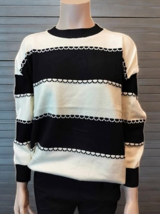 Sia strik bluse, sort