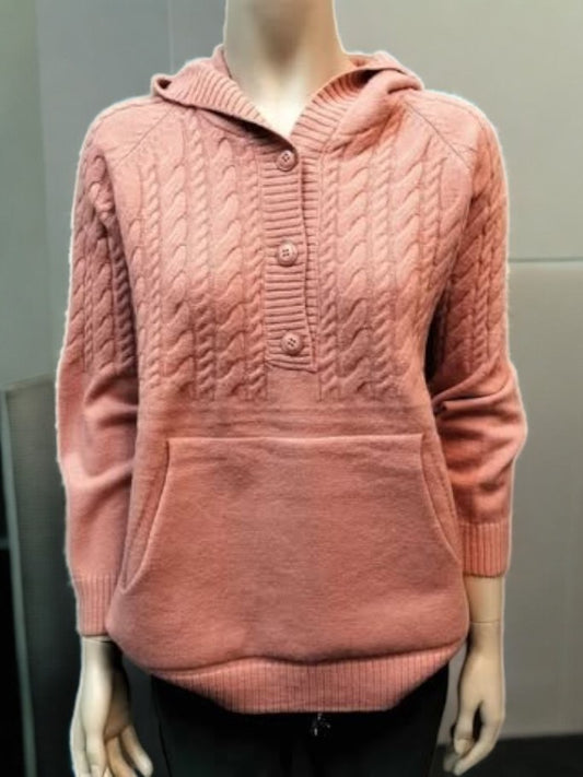 Elena hættetrøje, rosa