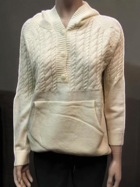 Elena hættetrøje, off-white