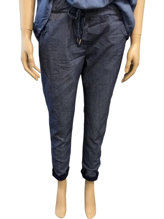Paulina bukser stribet, marine - onesize