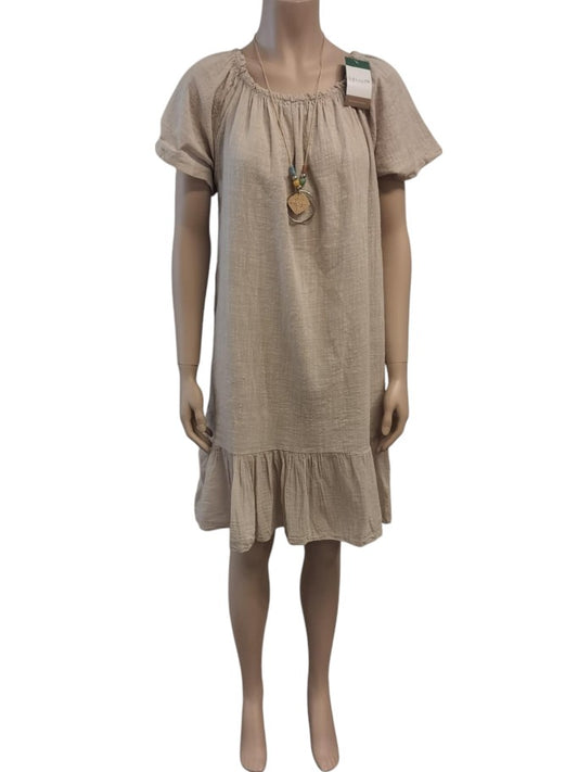Lena kjole, beige