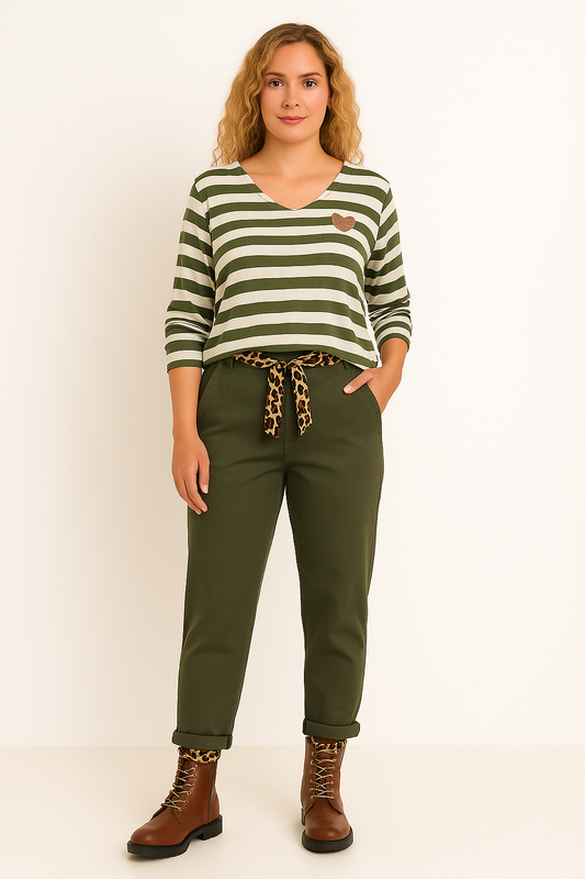 Eleanor bukser, armygrøn
