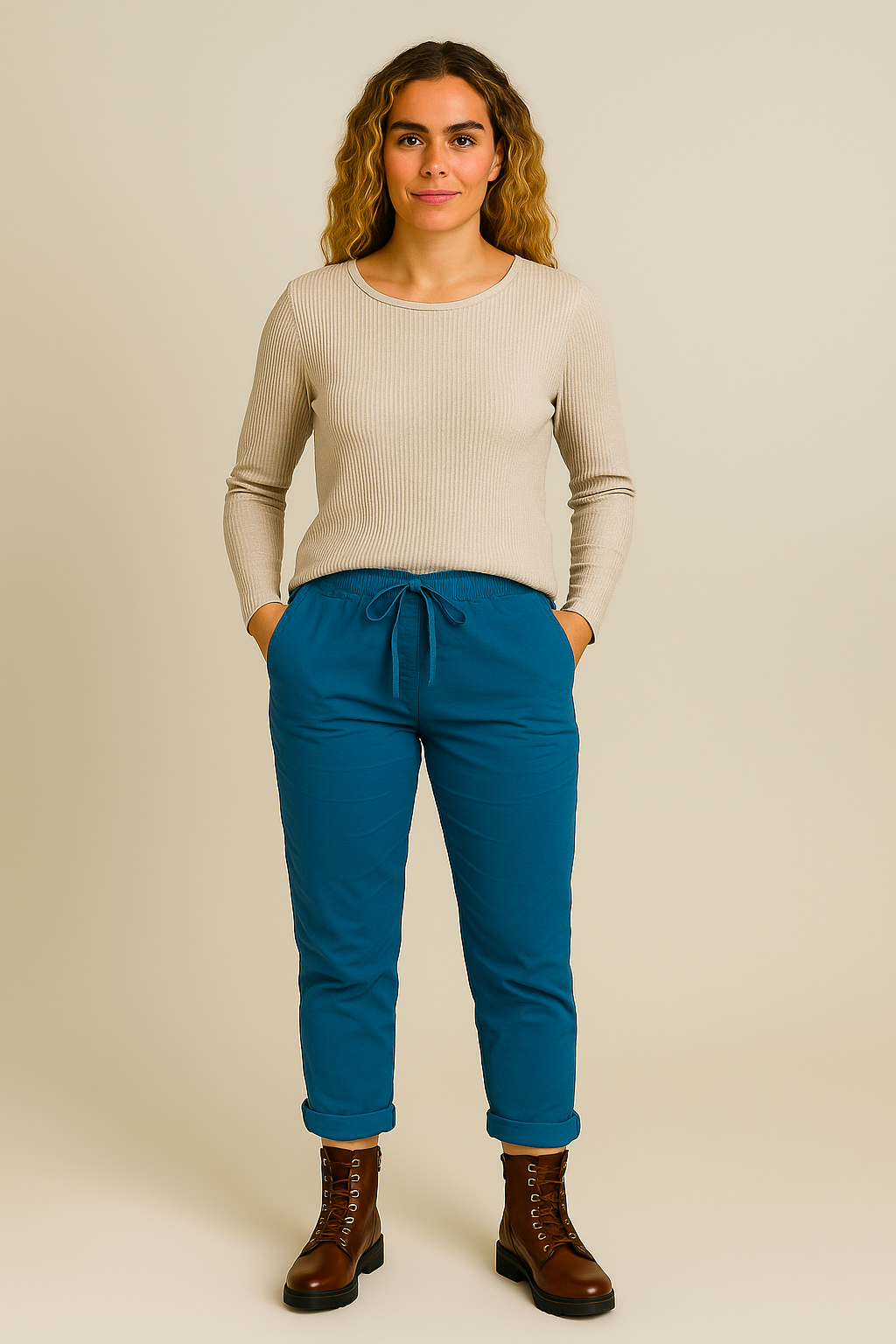 Magic pants, petrolblå