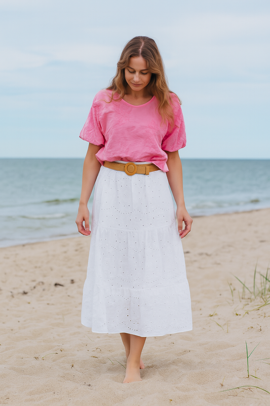 Sandy nederdel, hvid