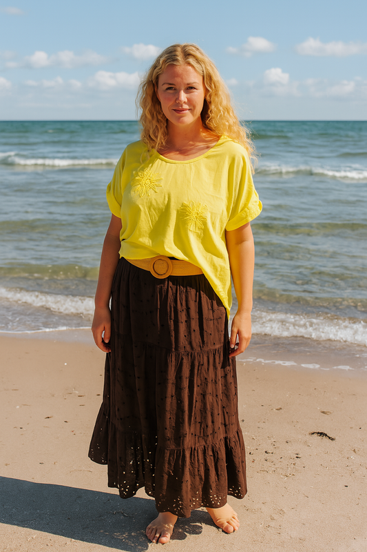 Sandy nederdel, brun