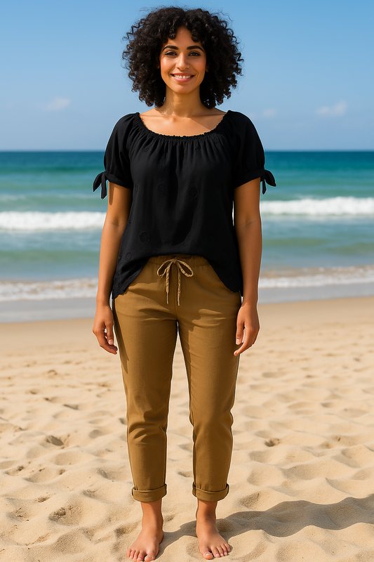 Violet bluse, marine