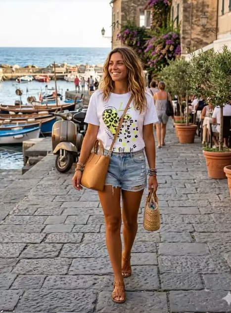 TØJHUSET 70|ELSE T-SHIRT MED PRINT | LIME