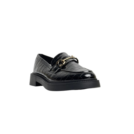 Loafers sort krokedille