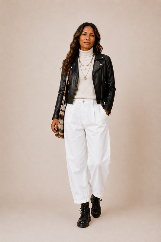 Nina ballon jeans - Hvid