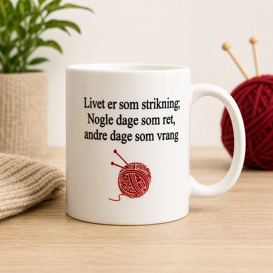 B-DESIGN|KRUS|LIVET ER SOM STRIKNIN|RØD