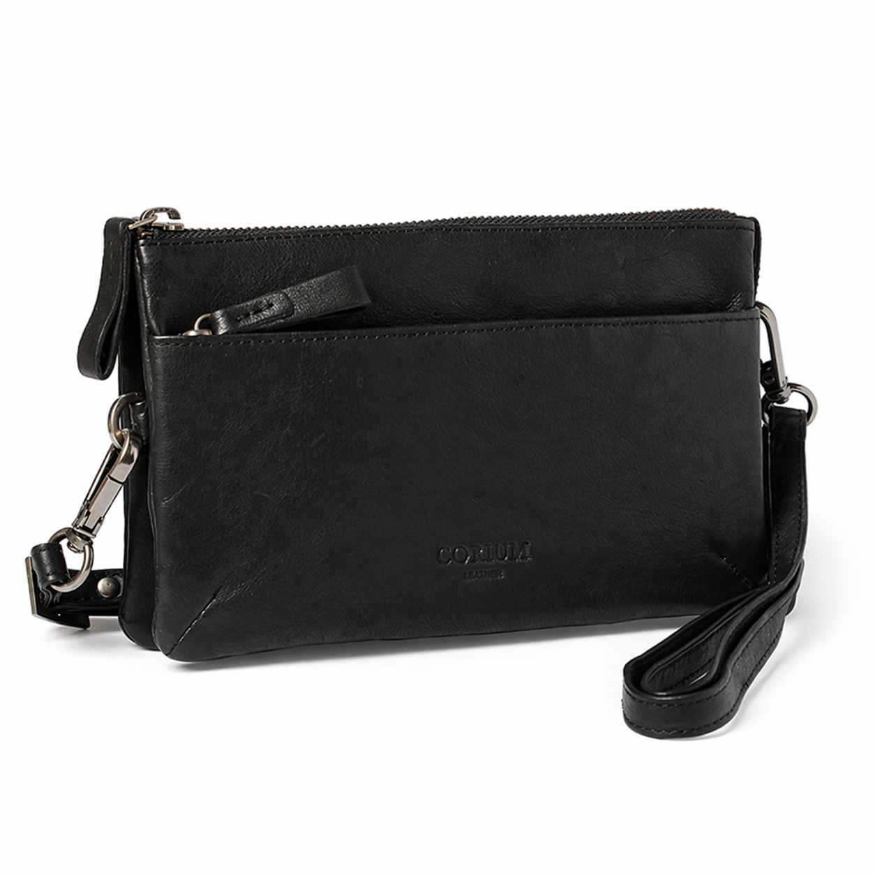 CORIUM LEATHER|BARCELONA CLUTCH|SORT