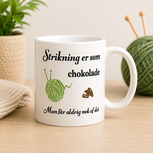 B-DESIGN|STRIKNING ER SOM CHOKOLADE|GRØN