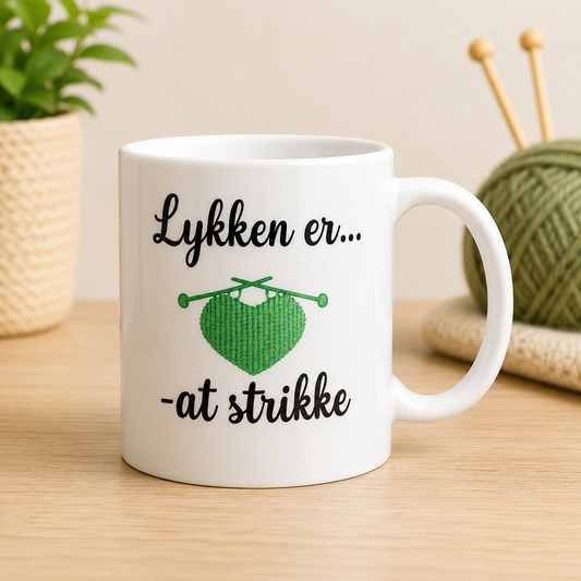 B-DESIGN|LYKKEN ER AT STRIKKE|GRØN