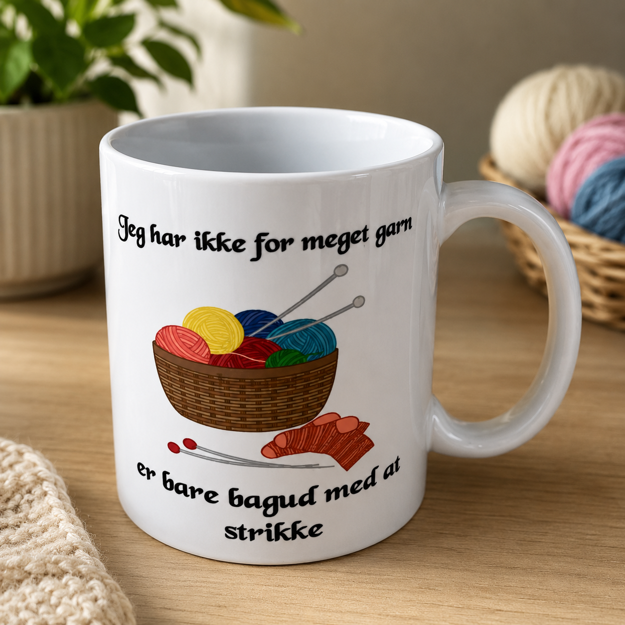 B-DESIGN|JEG HAR IKKE FOR MEGET GARN|KURV MED GARN)