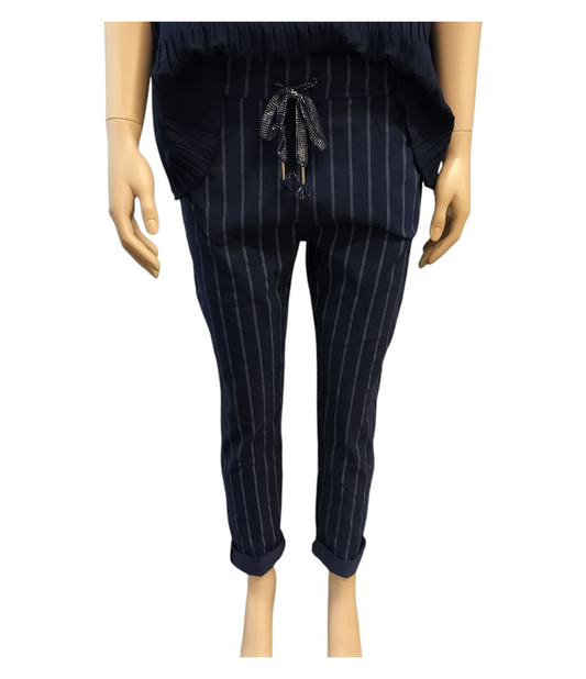 Freja stribet, marine - onesize