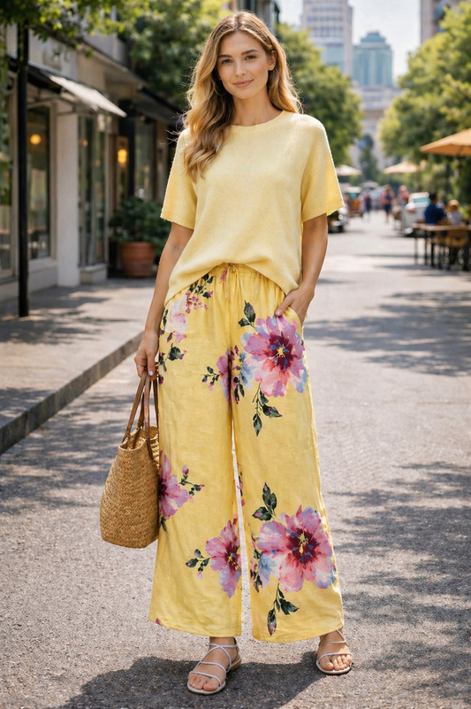 TØJHUSET 70|FLORA BUKSER|GUL