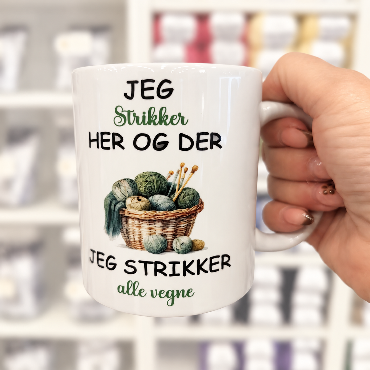 Jeg strikker her og der, jeg strikker allevegne - grøn