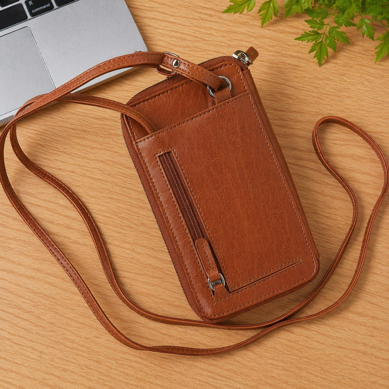 CORIUM|CROSSBODY MOBIL BAGS| COGNAC
