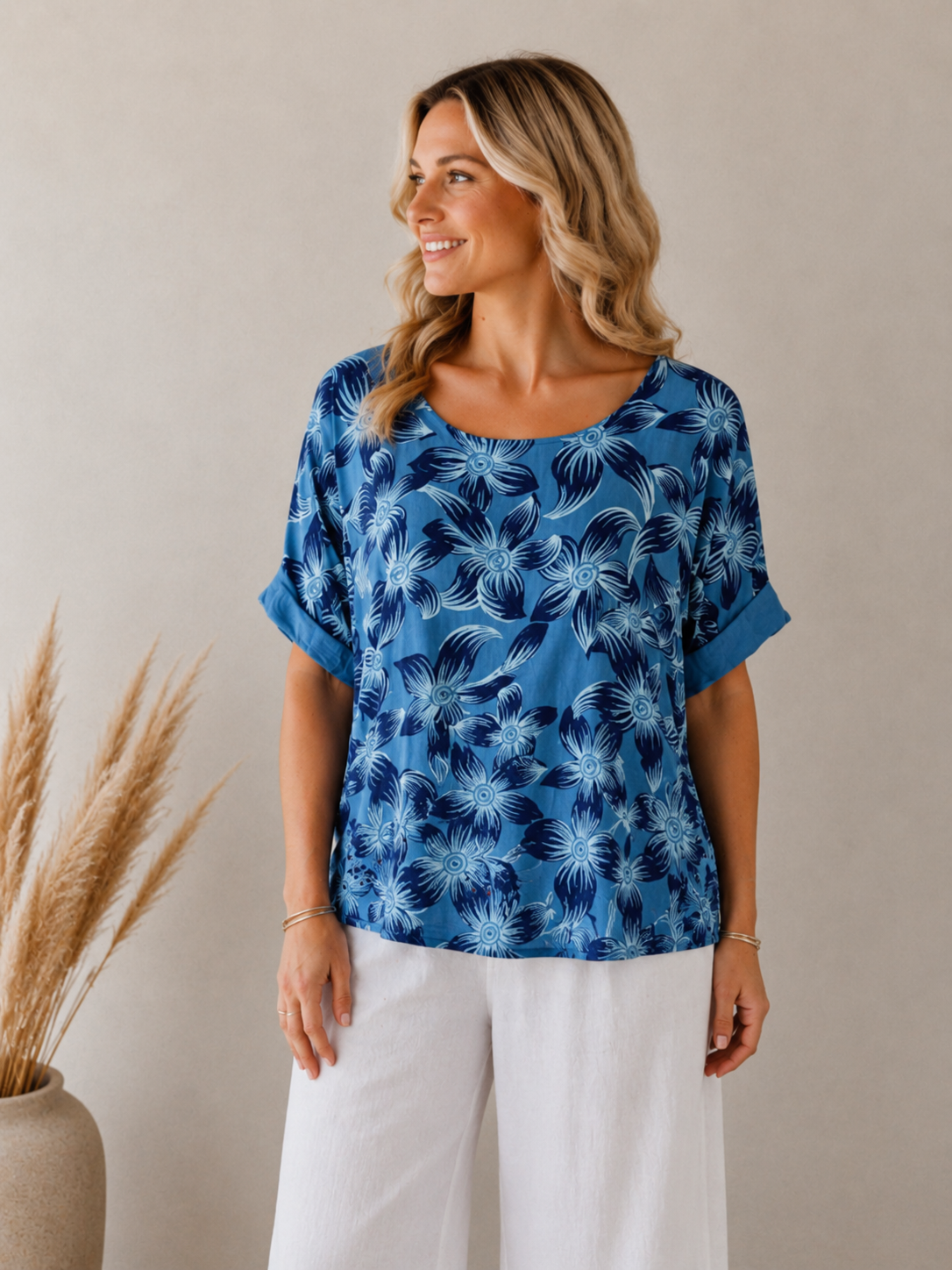 TØJHUSET 70|ANITA BLUSE|JEANS BLÅ