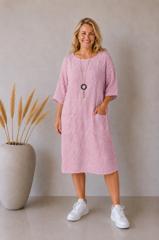 TØJHUSET 70|DAGNY KJOLE|ROSA