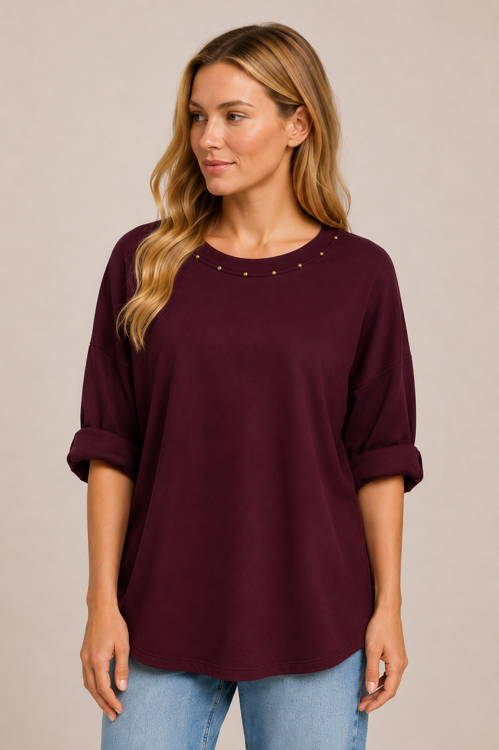 Agnes Sweatshirt - Bordeaux